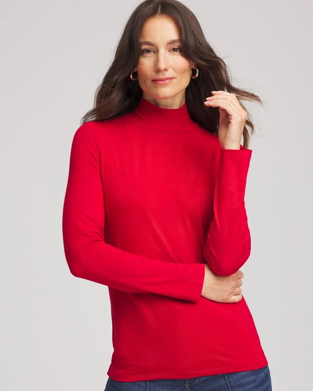Touch of Cool Mockneck Layering Tee - image 1